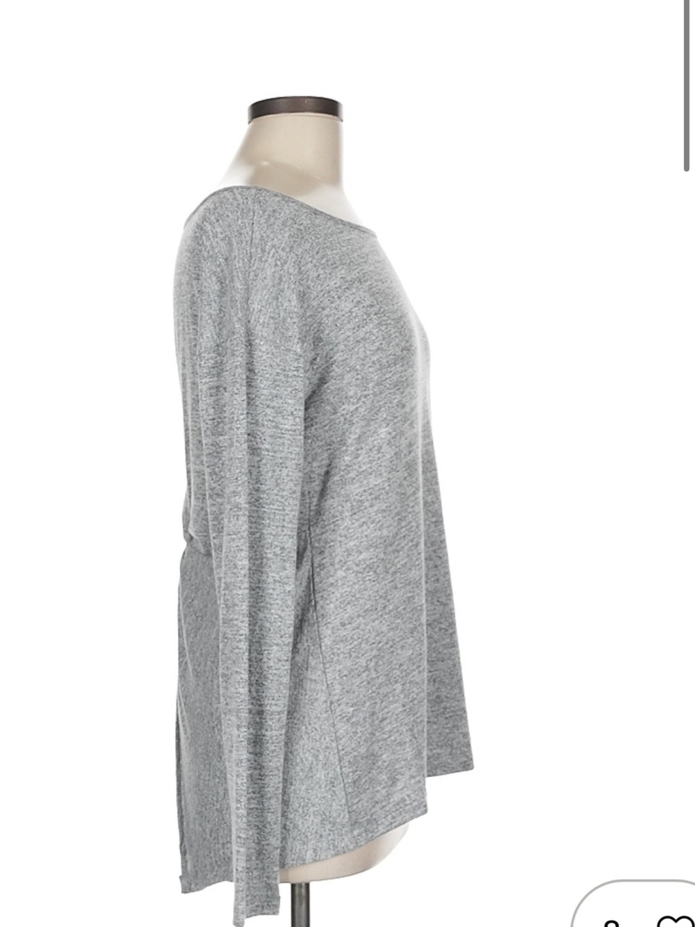 GAP Women's Light Grey Boatneck Long-Sleeve Top - Picture 3 of 9